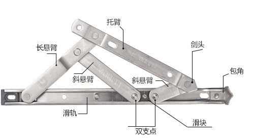 铝合金门窗滑撑